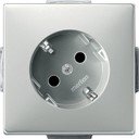 Schneider Electric Merten Artec/Antique MTN2370-4146 Розетка с заземляющим контактом (16 А, 45°, под рамку, шторки, скрытая установка, сталь)