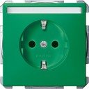 Schneider Electric Merten Artec/Antique MTN2302-4004 Розетка с заземляющим контактом (16 А, под рамку, шторки, поле для надписи, скрытая установка, зеленая)