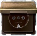 Schneider Electric Merten Artec/Antique MTN2311-4143 Розетка с заземляющим контактом (16 А, под рамку, крышка, скрытая установка, античная латунь)