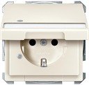 Schneider Electric Merten Artec/Antique MTN2313-4044 Розетка с заземляющим контактом (16 А, под рамку, шторки, поле для надписи, крышка, индикация, скрытая установка, бежевая)