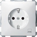 Schneider Electric Merten Artec/Antique MTN2350-4019 Розетка "Компьютер" с заземляющим контактом (16 А, под рамку, шторки, скрытая установка, полярно-белая)