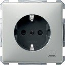 Schneider Electric Merten Artec/Antique MTN2350-4146 Розетка "Компьютер" с заземляющим контактом (16 А, под рамку, шторки, скрытая установка, сталь)
