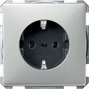 Schneider Electric Merten Artec/Antique MTN2401-4146 Розетка с заземляющим контактом (16 А, под рамку, скрытая установка, сталь)