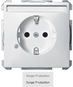 Schneider Electric Merten Artec/Antique MTN2405-4019 Розетка с заземляющим контактом (16 А, под рамку, шторки, защита, поле для надписи, скрытая установка, полярно-белая)