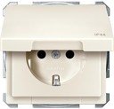 Schneider Electric Merten Artec/Antique MTN2414-4044 Розетка с заземляющим контактом (IP44, 16 А, под рамку, крышка, шторки, скрытая установка, бежевая)