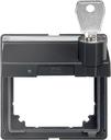 Schneider Electric Merten Aquadesign MTN516314 Рамка монтажная (IP44, крышка, замок, поле для надписи, антрацит)