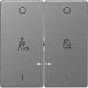 Schneider Electric Merten D-Life MTN3429-6036 Клавиша двойная "Звонок/Горничная" (нержавеющая сталь)