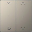 Schneider Electric Merten D-Life PlusLink MTN5227-6050 Клавиша двойная "S1/S2+Вверх/Вниз" (никель)