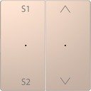 Schneider Electric Merten D-Life PlusLink MTN5227-6051 Клавиша двойная "S1/S2+Вверх/Вниз" (шампань)