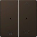 Schneider Electric Merten D-Life PlusLink MTN5227-6052 Клавиша двойная "S1/S2+Вверх/Вниз" (мокко)