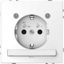 Schneider Electric Merten D-Life MTN2304-6035 Розетка с заземляющим контактом (16 А, под рамку, подсветка, шторки, скрытая установка, белый лотос)