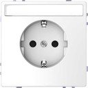 Schneider Electric Merten D-Life MTN2302-6035 Розетка с заземляющим контактом (16 А, под рамку, поле для надписи, шторки, скрытая установка, белый лотос)