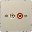 Schneider Electric System M MTN4350-6033 Розетка аудио (2xRCA, под рамку, скрытая установка, сахара)