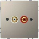 Schneider Electric System M MTN4350-6050 Розетка аудио (2xRCA, под рамку, скрытая установка, никель)