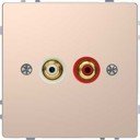 Schneider Electric System M MTN4350-6051 Розетка аудио (2xRCA, под рамку, скрытая установка, шампань)