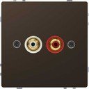 Schneider Electric System M MTN4350-6052 Розетка аудио (2xRCA, под рамку, скрытая установка, мокко)