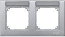 Schneider Electric Merten M-Plan MTN472260 Рамка 2-постовая (горизонтальная, поле для надписи, алюминий)