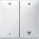 Schneider Electric Merten Artec/Antique MTN411919 Клавиша для механизма выключателя вентиляции двойная (полярно-белая)