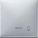 Schneider Electric Merten Artec/Antique MTN437860 Клавиша выключателя "Звонок" одиночная (линза индикатора, алюминий)