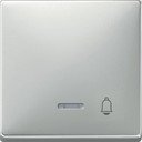 Schneider Electric Merten Artec/Antique MTN437846 Клавиша выключателя "Звонок" одиночная (линза индикатора, стальная)