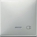 Schneider Electric Merten Artec/Antique MTN437246 Клавиша выключателя "Розетка" одиночная (линза индикатора, стальная)