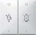 Schneider Electric Merten Artec/Antique MTN412619 Клавиша "Горничная/Звонок" двойная (полярно-белая)
