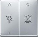 Schneider Electric Merten Artec/Antique MTN412660 Клавиша "Горничная/Звонок" двойная (алюминий)