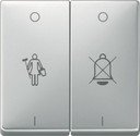 Schneider Electric Merten Artec/Antique MTN412646 Клавиша "Горничная/Звонок" двойная (стальная)