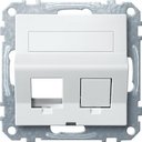 Schneider Electric System M MTN4568-0319 Крышка розетки информационной (2xRJ45, шторки, поле для надписи, полярно-белая)
