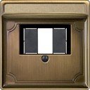 Schneider Electric Merten Artec MTN297843 Крышка розетки информационной (RJ11/RJ45/Audio/USB, TAE, латунь)