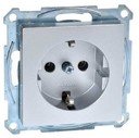 Schneider Electric Merten System M MTN2401-0460 Розетка с заземляющим контактом (16 А, под рамку, скрытая установка, алюминий)