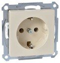 Schneider Electric Merten System M MTN2401-0344 Розетка с заземляющим контактом (16 А, под рамку, скрытая установка, бежевая)