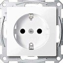 Schneider Electric Merten System M MTN2400-0325 Розетка с заземляющим контактом (16 А, под рамку, шторки, скрытая установка, белая)