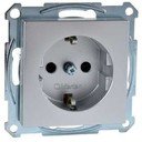 Schneider Electric Merten System M MTN2400-0460 Розетка с заземляющим контактом (16 А, под рамку, шторки, скрытая установка, алюминий)