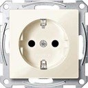 Schneider Electric Merten System M MTN2400-0344 Розетка с заземляющим контактом (16 А, под рамку, шторки, скрытая установка, бежевая)