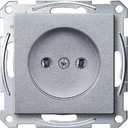 Schneider Electric Merten System M MTN2001-0460 Розетка без заземляющего контакта (16 А, под рамку, скрытая установка, алюминий)