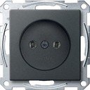 Schneider Electric Merten System M MTN2001-0414 Розетка без заземляющего контакта (16 А, под рамку, скрытая установка, антрацит)