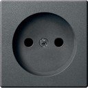 Schneider Electric Merten System M MTN2002-0414 Розетка без заземляющего контакта (16 А, под рамку, шторки, скрытая установка, антрацит)