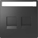 Schneider Electric Merten D-Life MTN4564-6034 Крышка розетки информационной (2xRJ45, поле для надписи, антрацит)