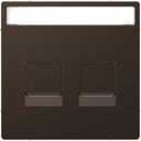 Schneider Electric Merten D-Life MTN4564-6052 Крышка розетки информационной (2xRJ45, поле для надписи, мокко)