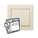 Legrand Valena 774117 Выключатель кнопочный (подсветка, 10 А, под рамку, возм. накладного монтажа, с/у, бежевый)