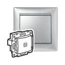 Legrand Valena 770203 Переключатель одноклавишный (16 А, IP31, подсветка, под рамку, с/у, алюминий)