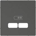 Schneider Electric System M MTN4367-0414 Крышка розетки зарядной (2xUSB, антрацит)