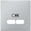 Schneider Electric System M MTN4367-0460 Крышка розетки зарядной (2xUSB, алюминий)