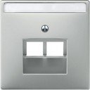 Schneider Electric Merten Artec/Antique MTN292646 Крышка розетки компьютерной (2xRJ45, стальная)