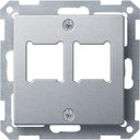 Schneider Electric System M MTN291260 Крышка розетки информационной (2xRJ11/RJ45, алюминий)