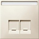 Schneider Electric Merten Artec/Antique MTN466644 Крышка розетки компьютерной (2xRJ45, шторки, поле для надписи, бежевая)