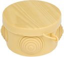 EKF plc-kmr-040-038-s Коробка распаячная КМР-040-038 с крышкой (73х43) 4 мембранных ввода светлое дерево IP54 PROxima