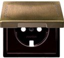 Schneider Electric Merten Artec/Antique MTN2341-4143 Крышка розетки (2P+E, крышка, латунь)