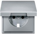 Schneider Electric Merten Artec/Antique MTN2340-4060 Крышка розетки (2P+E, крышка, шторки, алюминий)